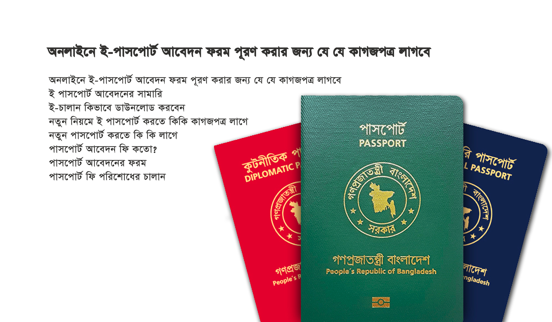 বাংলাদেশে ই-পাসপোর্ট করার নিয়ম ও ফি ২০২৬